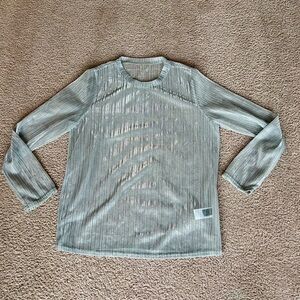 Sheer Silver Striped Layering Tee